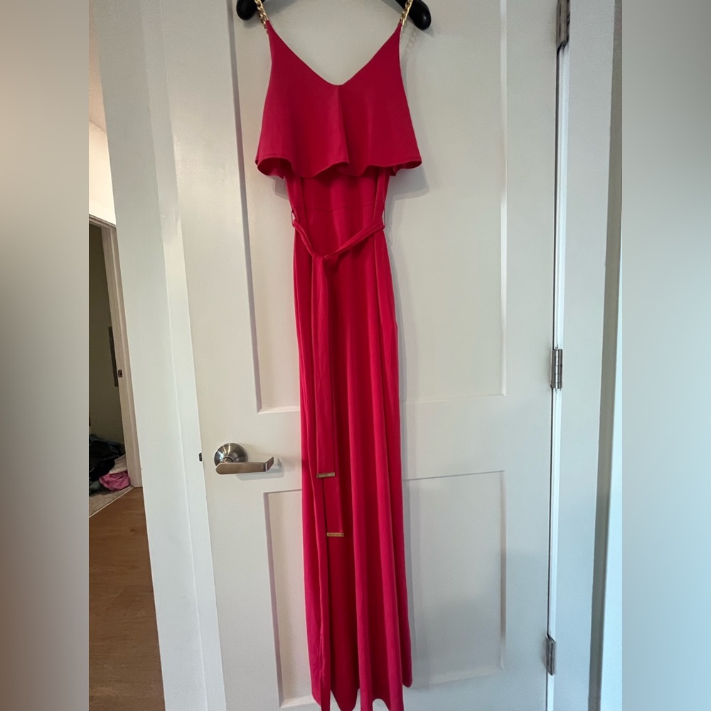 MICHEAL KORS hot pink maxi dress